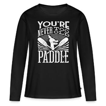 Course de bateaux-dragons, bateaux-dragons - T-shirt manches longues Premium bio Femme - noir - Devant - Julia (174cm)