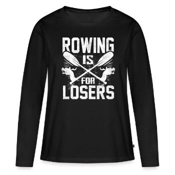 Course de bateaux-dragons, bateaux-dragons - T-shirt manches longues Premium bio Femme - noir - Devant - Julia (174cm)