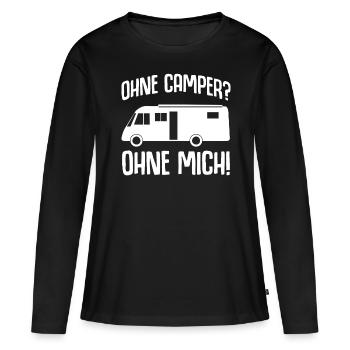 Motorhome Camping Holiday Motorhomes - Women's Premium Organic Long Sleeve Shirt - black - Front - Julia (174cm)