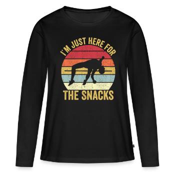 Saut à la perche amusant Saut à la perche - T-shirt manches longues Premium bio Femme - noir - Devant - Julia (174cm)