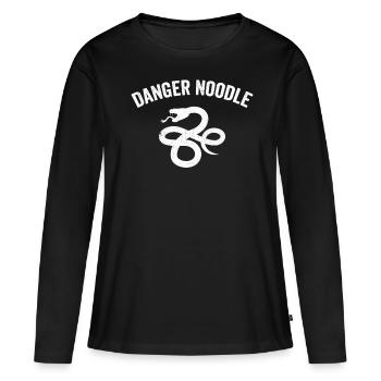 Schlange Gefahr Nudel - Frauen Premium Bio Langarmshirt - Schwarz - Vorne - Julia (174cm)