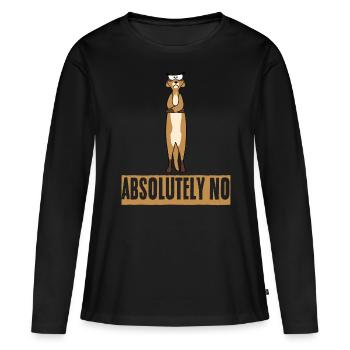Rejet de protestation des suricates non - T-shirt manches longues Premium bio Femme - noir - Devant - Julia (174cm)