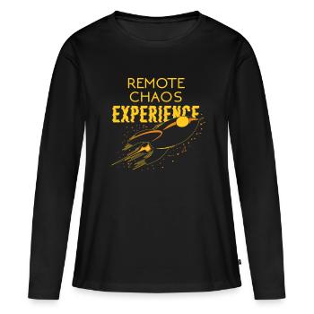 Remote Chaos Experience - Frauen Premium Bio Langarmshirt - Schwarz - Vorne - Julia (174cm)