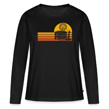 Amateurfunk Retro Antenne Funkgerät - Frauen Premium Bio Langarmshirt - Schwarz - Vorne - Julia (174cm)