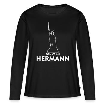 Hermann Monument Detmold Lippe - T-shirt manches longues Premium bio Femme - noir - Devant - Julia (174cm)