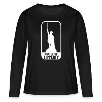 Hermann Monument - T-shirt manches longues Premium bio Femme - noir - Devant - Julia (174cm)
