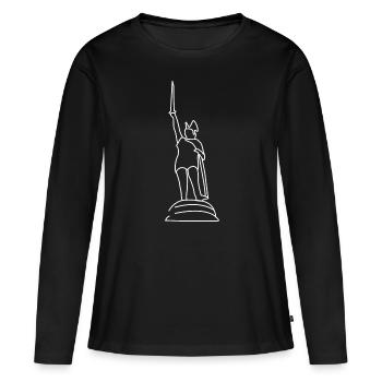 Hermann Monument Arminius Detmold - T-shirt manches longues Premium bio Femme - noir - Devant - Julia (174cm)