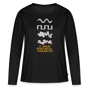 Synthétiseur Wavefroms Synthétiseurs Synthé - T-shirt manches longues Premium bio Femme - noir - Devant - Julia (174cm)