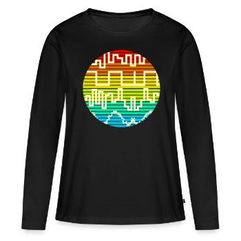 Synthétiseur Wavefroms Synthétiseurs - T-shirt manches longues Premium bio Femme - noir - Devant - Julia (174cm)
