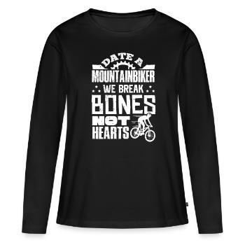 VTT, VTT - T-shirt manches longues Premium bio Femme - noir - Devant - Julia (174cm)