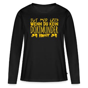 Dortmunder lustig Dortmund - T-shirt manches longues Premium bio Femme - noir - Devant - Julia (174cm)