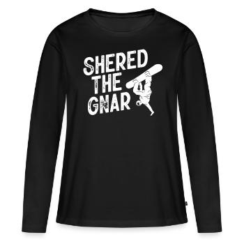 Snowboarders, snowboarders - T-shirt manches longues Premium bio Femme - noir - Devant - Julia (174cm)