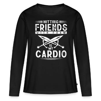 Larp, Larping, Jeu de rôle - T-shirt manches longues Premium bio Femme - noir - Devant - Julia (174cm)