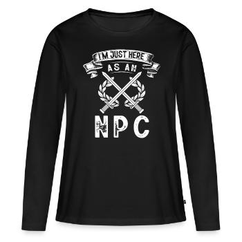 Larp, Larping, Jeu de rôle - T-shirt manches longues Premium bio Femme - noir - Devant - Julia (174cm)