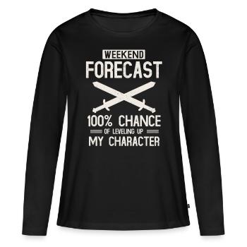 Larp, Larping, Jeu de rôle - T-shirt manches longues Premium bio Femme - noir - Devant - Julia (174cm)