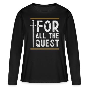 Larp, Larping, Jeu de rôle - T-shirt manches longues Premium bio Femme - noir - Devant - Julia (174cm)