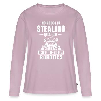 Robotics, Robotics Engineer - Women's Premium Organic Long Sleeve Shirt - dusky pink - Front - Julia (174cm)