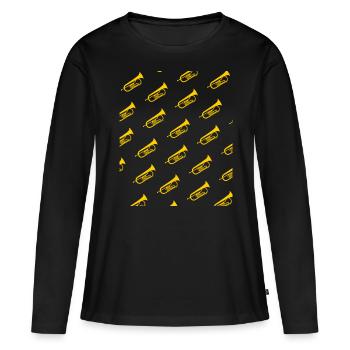 Flugelhorn Orchestra Horn - Women's Premium Organic Long Sleeve Shirt - black - Front - Julia (174cm)
