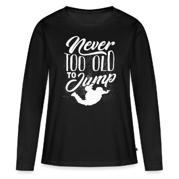 Parachutisme, Parachutisme - T-shirt manches longues Premium bio Femme - noir - Devant - Julia (174cm)
