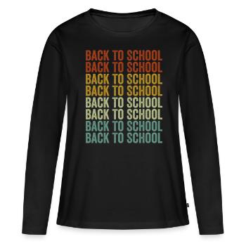 Back to school - Women's Premium Organic Long Sleeve Shirt - black - Front - Julia (174cm)