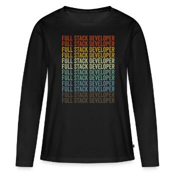 Full Stack Entwickler Coding Programmierer Full St - Frauen Premium Bio Langarmshirt - Schwarz - Vorne - Julia (174cm)