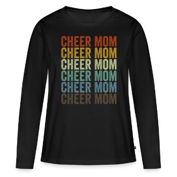 Cheer Mama - Frauen Premium Bio Langarmshirt - Schwarz - Vorne - Julia (174cm)