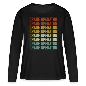 Crane operator Crane operator Usa Fla - Women's Premium Organic Long Sleeve Shirt - black - Front - Julia (174cm)