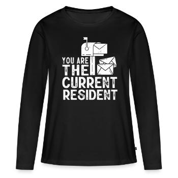 Postarbeiter, Post Mann - Frauen Premium Bio Langarmshirt - Schwarz - Vorne - Julia (174cm)