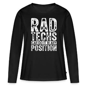 RAD -Technologie, Radiologe - Frauen Premium Bio Langarmshirt - Schwarz - Vorne - Julia (174cm)