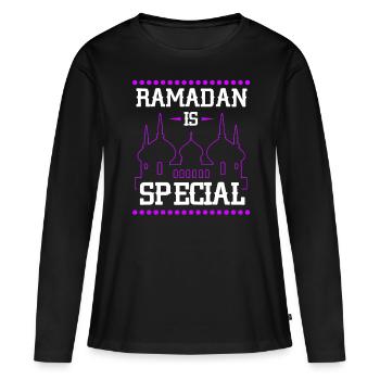 Ramadan, cadeaux du Ramadan, fêtes musulmanes - T-shirt manches longues Premium bio Femme - noir - Devant - Julia (174cm)
