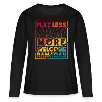 Ramadan, cadeaux du Ramadan, fêtes musulmanes - T-shirt manches longues Premium bio Femme - noir - Devant - Julia (174cm)