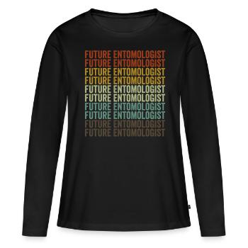 Future Entomologist Entomologist Entomology-Stud - Women's Premium Organic Long Sleeve Shirt - black - Front - Julia (174cm)