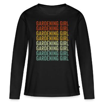 Jardinage Filles jardinage Filles - T-shirt manches longues Premium bio Femme - noir - Devant - Julia (174cm)