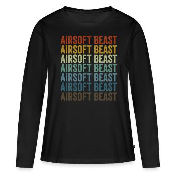 Airsoft Beast Airsoft Airsoft Jeu - T-shirt manches longues Premium bio Femme - noir - Devant - Julia (174cm)