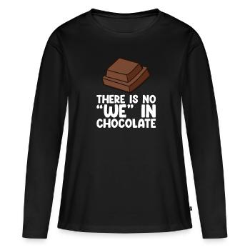 Chocolate Lover Tablettes de chocolat au lait - T-shirt manches longues Premium bio Femme - noir - Devant - Julia (174cm)