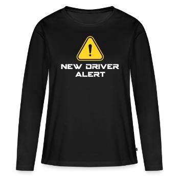 Permis de conduire - T-shirt manches longues Premium bio Femme - noir - Devant - Julia (174cm)