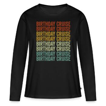 Croisière anniversaire Croisière de vacances Croisière - T-shirt manches longues Premium bio Femme - noir - Devant - Julia (174cm)