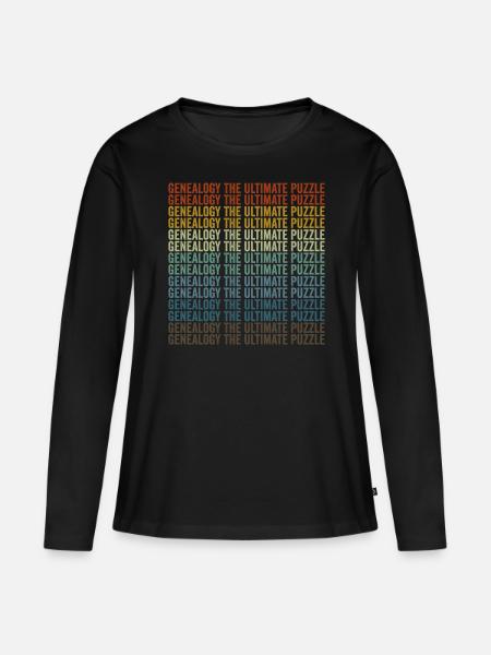 Genealogie Das ultimative Puzzle Genealogie - Premium økologisk langærmet T-shirt til kvinder - sort