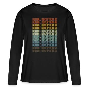 Zahnarzthelferin Zahnärztin Kieferorthopädin Stude - Frauen Premium Bio Langarmshirt - Schwarz - Vorne - Julia (174cm)