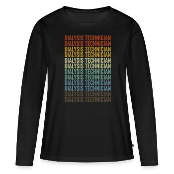 Technicien en dialyse Technicien en dialyse - T-shirt manches longues Premium bio Femme - noir - Devant - Julia (174cm)