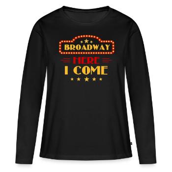 Broadway, Musical, Nerd de théâtre - T-shirt manches longues Premium bio Femme - noir - Devant - Julia (174cm)