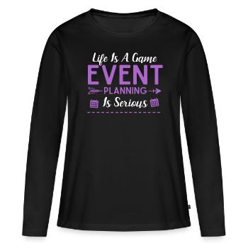 Event Planning, Event Planner - Women's Premium Organic Long Sleeve Shirt - black - Front - Julia (174cm)