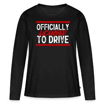 New driver's license - Women's Premium Organic Long Sleeve Shirt - black - Front - Julia (174cm)
