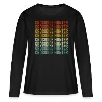 Crocodile hunters Crocodile hunters - Women's Premium Organic Long Sleeve Shirt - black - Front - Julia (174cm)