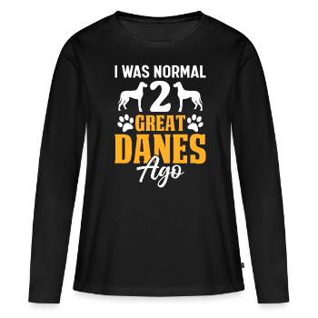 Grands Danois, Grands Danois - T-shirt manches longues Premium bio Femme - noir - Devant - Julia (174cm)