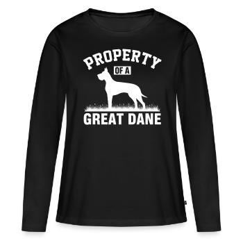 Grands Danois, Grands Danois - T-shirt manches longues Premium bio Femme - noir - Devant - Julia (174cm)