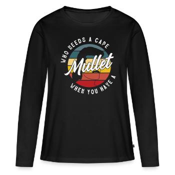 propriétaire de mulet, mulet - T-shirt manches longues Premium bio Femme - noir - Devant - Julia (174cm)