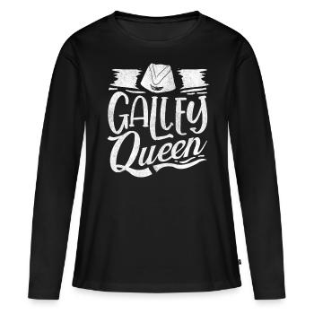 Agents de bord, pour les agents de bord, agents de bord - T-shirt manches longues Premium bio Femme - noir - Devant - Julia (174cm)
