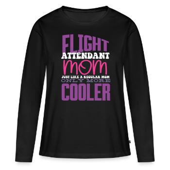 Agents de bord, pour les agents de bord, agents de bord - T-shirt manches longues Premium bio Femme - noir - Devant - Julia (174cm)