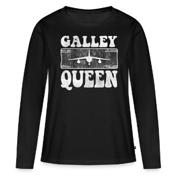 Agents de bord, pour les agents de bord, agents de bord - T-shirt manches longues Premium bio Femme - noir - Devant - Julia (174cm)